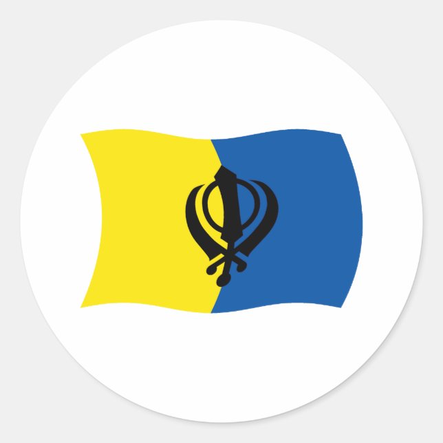 Sikhism Flag Sticker (Front)