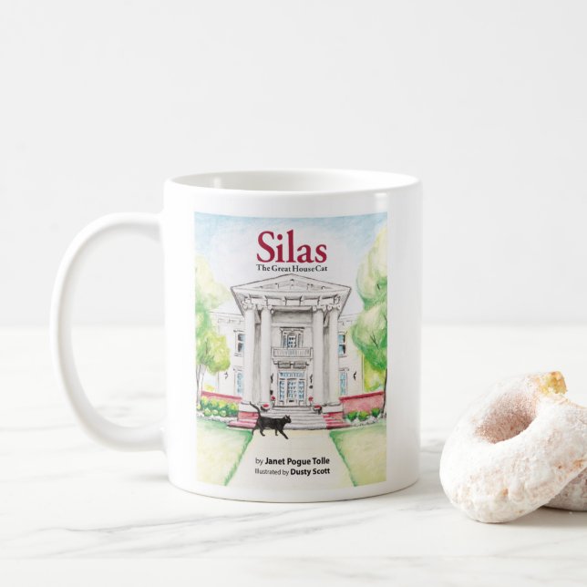Silas, the Great House Cat Coffee Mug (With Donut)
