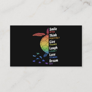 Sile Often, Think Positively, Give Thanks Business Card