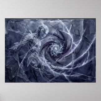 Silence Between Heartbeats Cosmic Spirit Art Poster