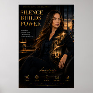 Silence Builds Power – Executive Motivation Poster