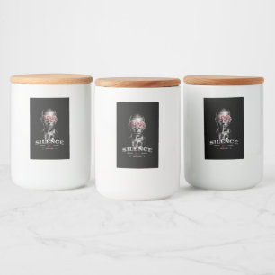 "Silence" Dark Aesthetic Gothic Kitchen Food Label