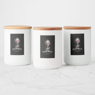 "Silence" Dark Aesthetic Gothic Kitchen Food Label