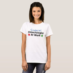 "Silence, Dissectologist At Work" jigsaw message, T-Shirt