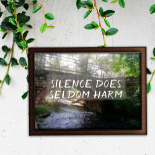 Silence does seldom harm proverb bridge  poster