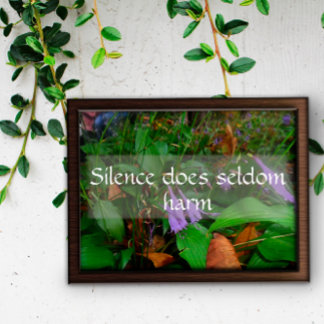 Silence does seldom harm wisdom saying poster