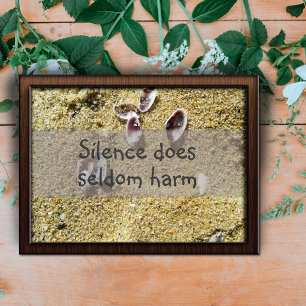 Silence does seldom harm wisdom saying poster