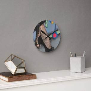 'Silence Follows Rain' Painting on a Round Clock