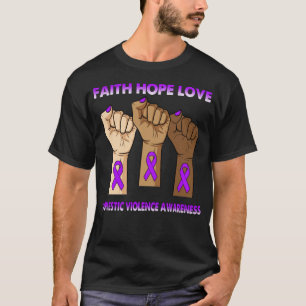 Silence Hand Faith Hope Love Domestic Violence T-Shirt