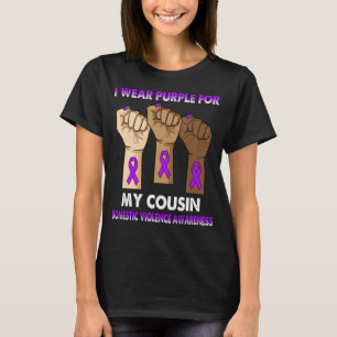 Silence Hand I Wear Purple For My Cousin Domestic  T-Shirt