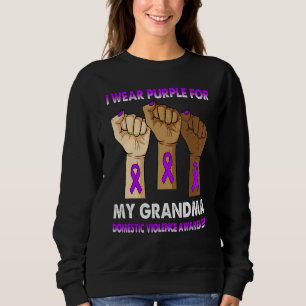 Silence Hand I Wear Purple For My Grandma Domestic Sweatshirt