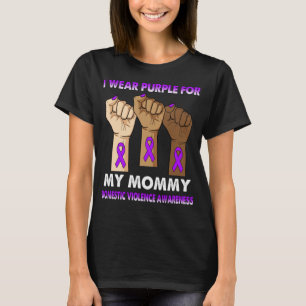 Silence Hand I Wear Purple For My Mummy Domestic  T-Shirt