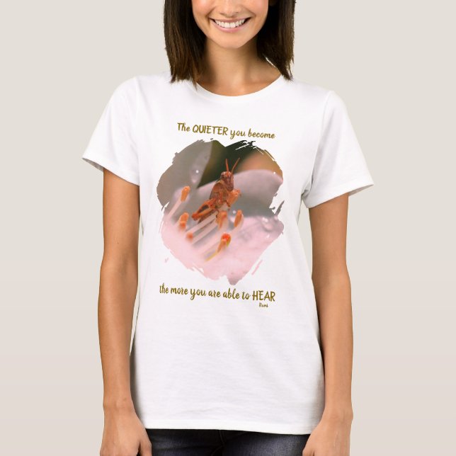 Silence Inspirational Rumi Quote   T-Shirt (Front)