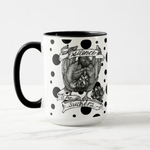 SILENCE IS FOR SUCKERS: Guinea Art (polka dots) Mug