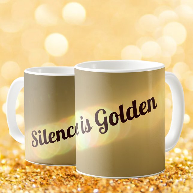 Silence is Golden Elegant Gold Coffee Mug (Creator Uploaded)