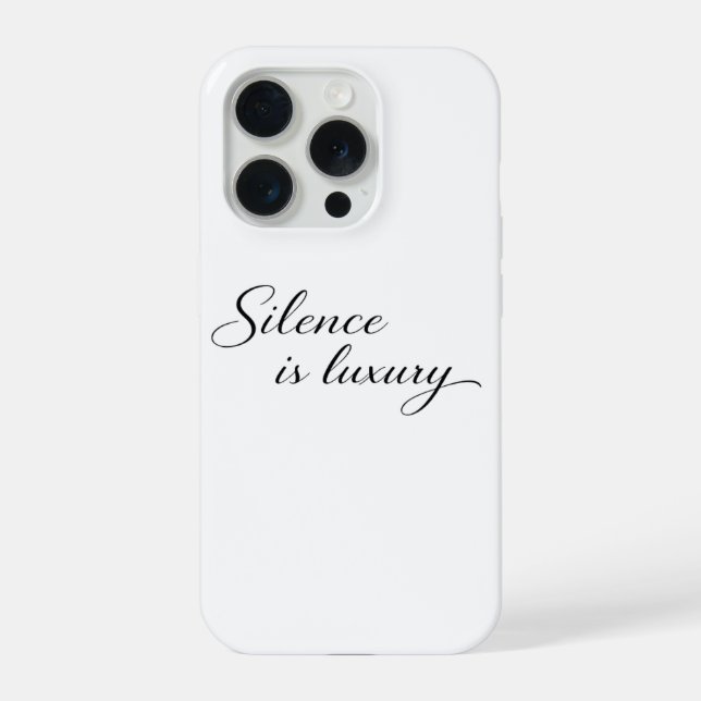 Silence Is Luxury iPhone 16 Case Minimalist Aesthe (Back)
