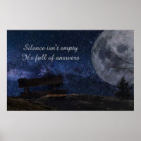 "Silence isn't empty..." Inspirational Quote Art