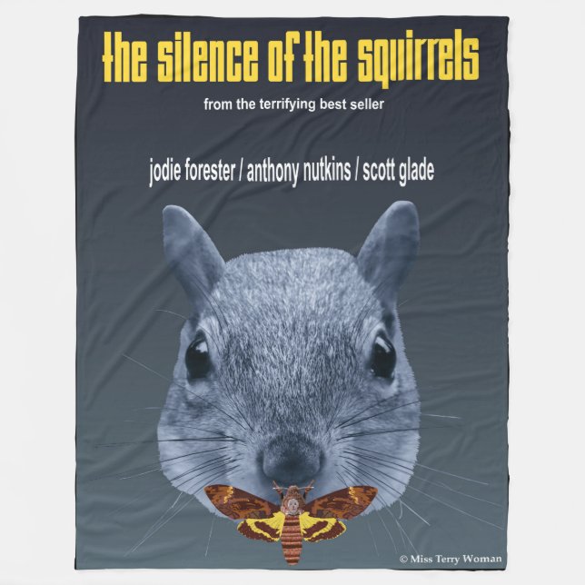 Silence of the Squirrels - a Parody Fleece Blanket (Front)
