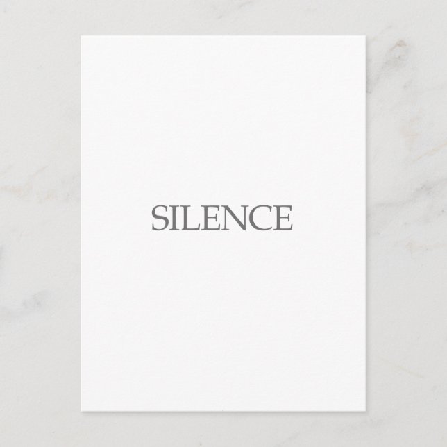 SILENCE POSTCARD (Front)