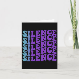 Silence Suicide Prevention Depression Awareness Card