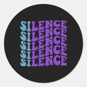 Silence Suicide Prevention Depression Awareness  Classic Round Sticker