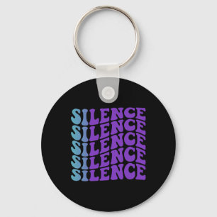 Silence Suicide Prevention Depression Awareness Key Ring