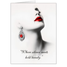 Silent Beauty – Monochrome Charcoal Art with Red