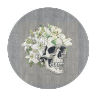 Silent Bloom: Skull & White Lilies
