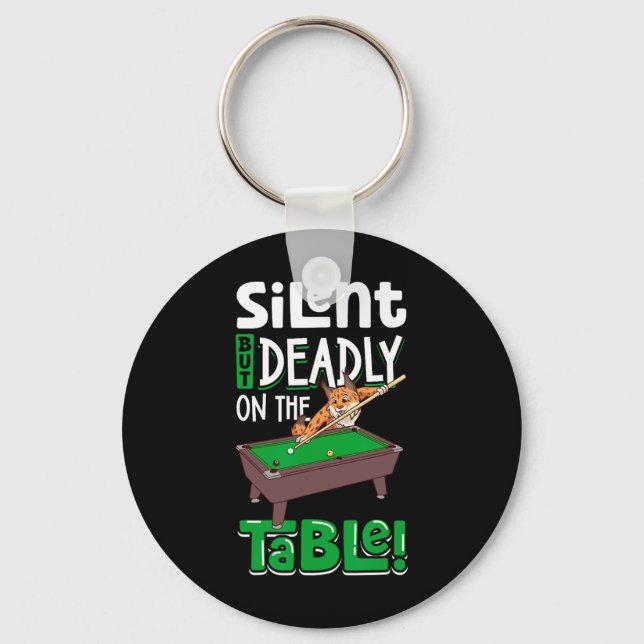 Silent But Deadly - Billiards Lynx  Key Ring (Front)