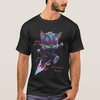 Silent But Meowy Funny Cats T-Shirt