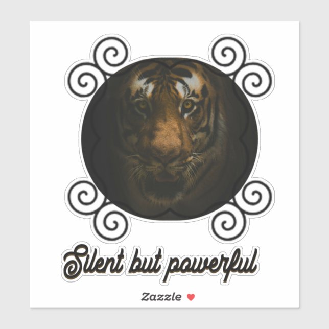 Silent but Powerful Tiger Sticker (Sheet)