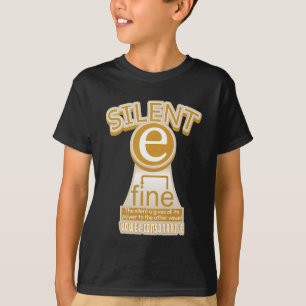 Silent E English Language Phonics Rule T-Shirt