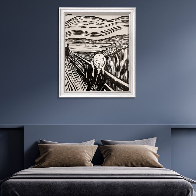 Silent Echoes: Unveiling Edvard Munch's The Scream Poster ("Emotional Turmoil Exposed: Unraveling Munch's The Scream (1895)" wall decoration poster)