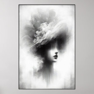 Silent Elegance Abstract Poster