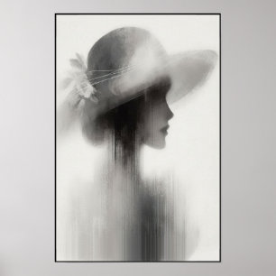 Silent Elegance Abstract Poster
