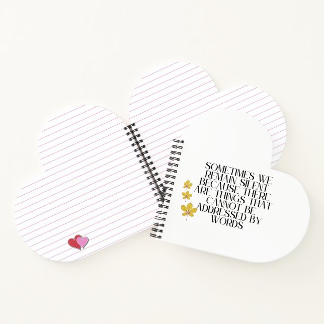 Silent Emotions – Deep Quote on Unspoken Feelings  Notebook (Inside)