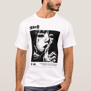 Silent Face Japanese Horror Anime Aesthetic T-Shir T-Shirt