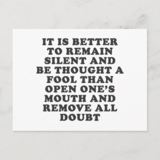 Silent Fool Postcard