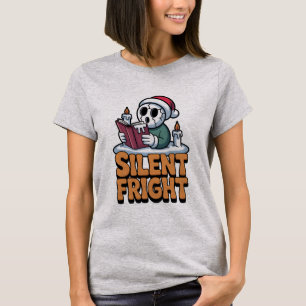 Silent Fright Funny Gothic Christmas Ghost Desig T-Shirt