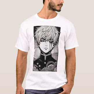 Silent Gaze – Minimalist Manga Art T-Shirt