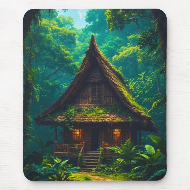 Silent House in the Tropical Forest Mouse Pad (Front)