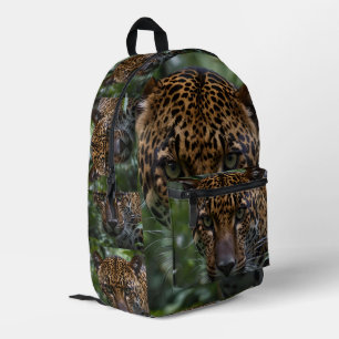 "Silent Hunter: The Jaguar Stalks the Forest" Printed Backpack