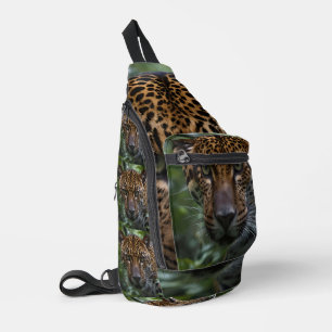 "Silent Hunter: The Jaguar Stalks the Forest" Sling Bag
