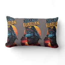 Silent Majesty: Blue Wolf in a Fiery Sunset