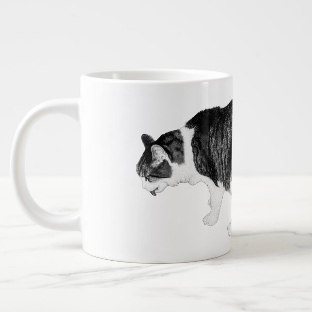 Silent Mornings, Gentle Focus Large Coffee Mug (Left)