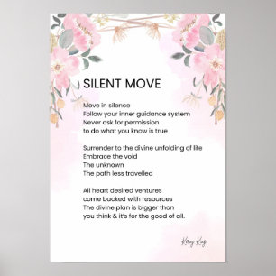 Silent Move - Encouragement Poem Poetry Poster