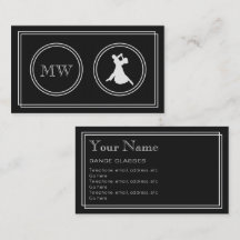 "Silent Movie" Dance Business Cards