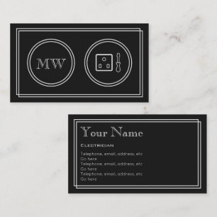 "Silent Movie" Electrician Business Cards