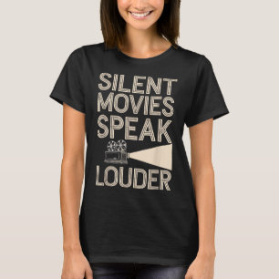 Silent Movie Fan Vintage Cinema Clic Film Lover  T-Shirt