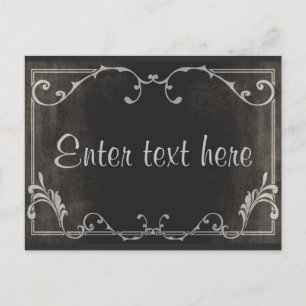 Silent Movie script card postcard